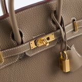 Hermes Birkin 25 Togo Etoupe W Stamp