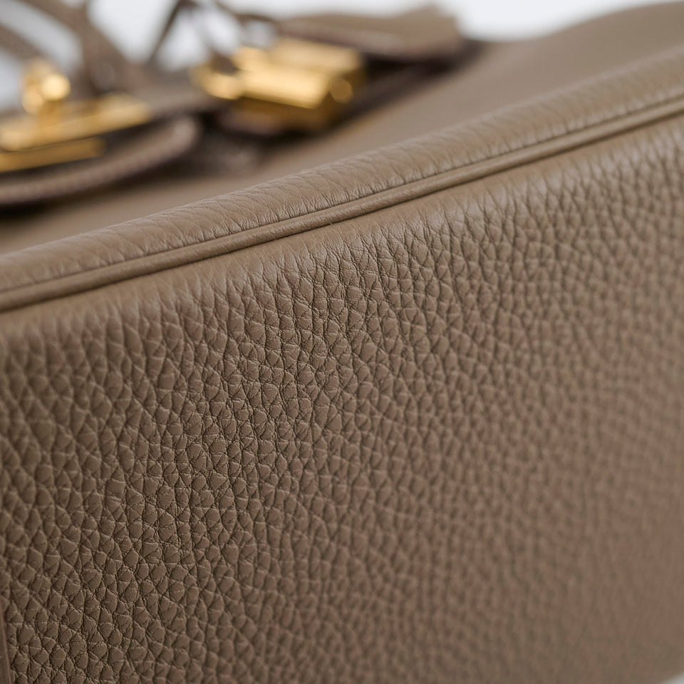 Hermes Birkin 25 Togo Etoupe W Stamp