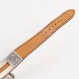 Hermes Kelly Watch Bracelet Black/Silver Espom