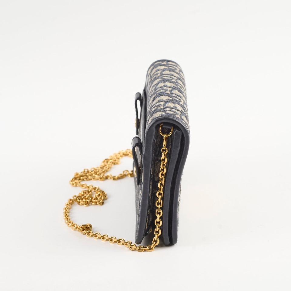 Christian Dior Montaigne Belt Bag with Chain Navy