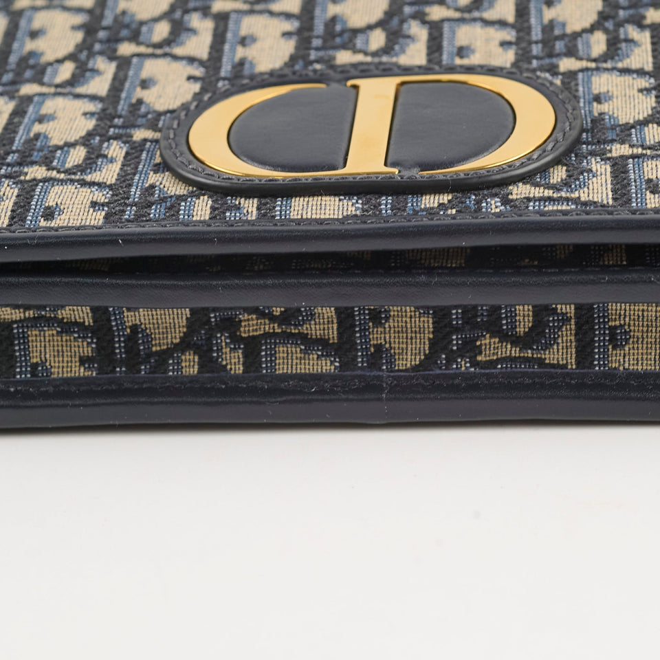 Christian Dior Montaigne Belt Bag with Chain Navy
