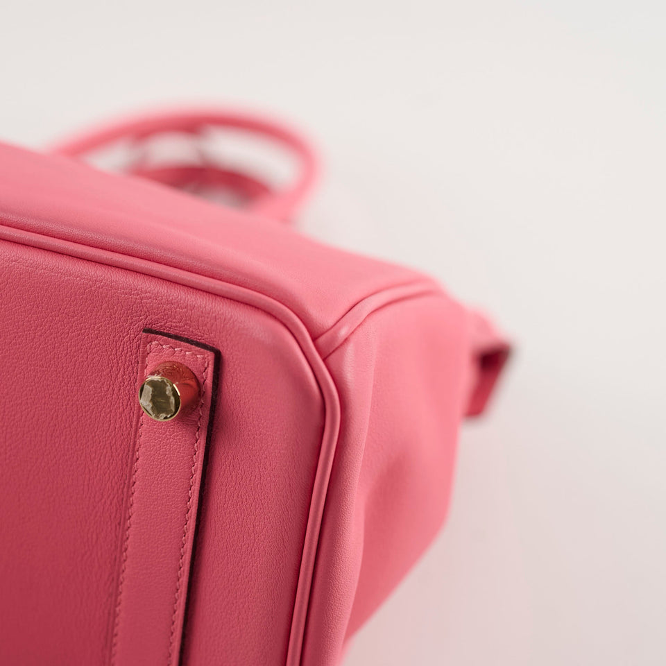 Hermes Birkin 25 Swift Rose Azalee (A Stamp 2017)