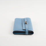 Hermes Kelly Wallet Epsom Blue Jean