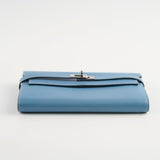 Hermes Kelly Wallet Epsom Blue Jean