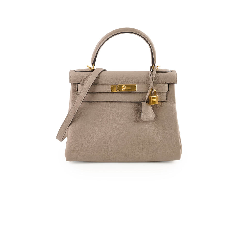 Hermes Kelly 28 Gris Ashalte A Stamp