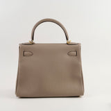 Hermes Kelly 28 Gris Ashalte A Stamp
