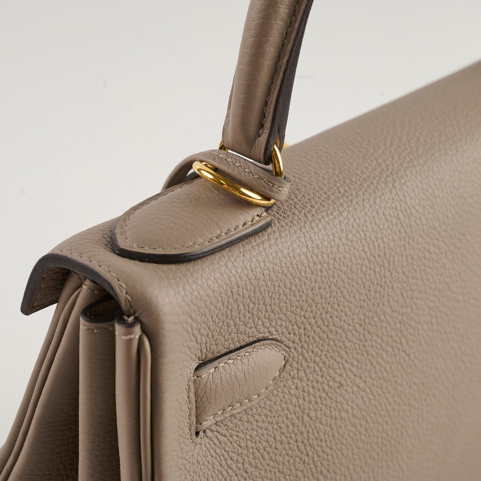 Hermes Kelly 28 Gris Ashalte A Stamp