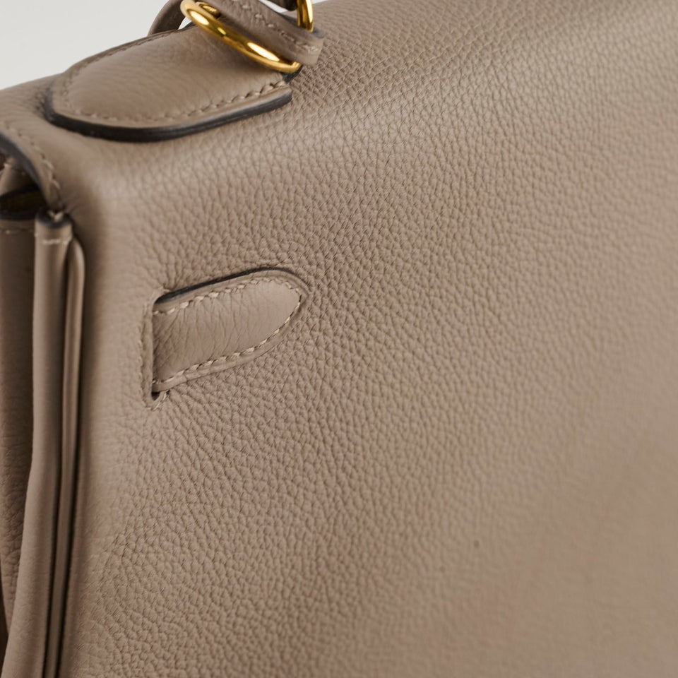 Hermes Kelly 28 Gris Ashalte A Stamp