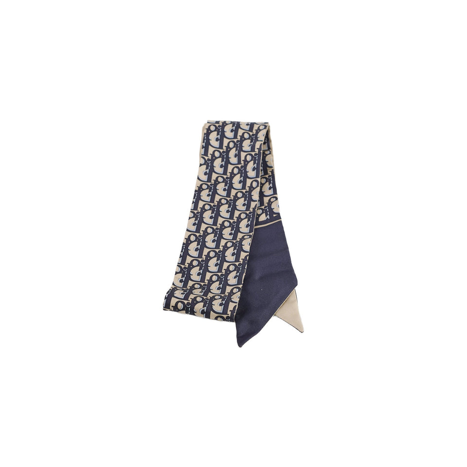 Christian Dior Oblique Twilly Navy