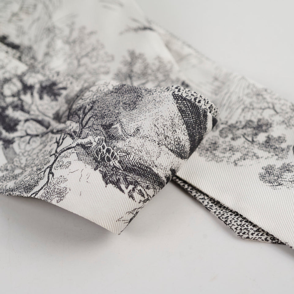 Dior Twilly Toile de Jouy Sauvage Mitzah Scarf Grey