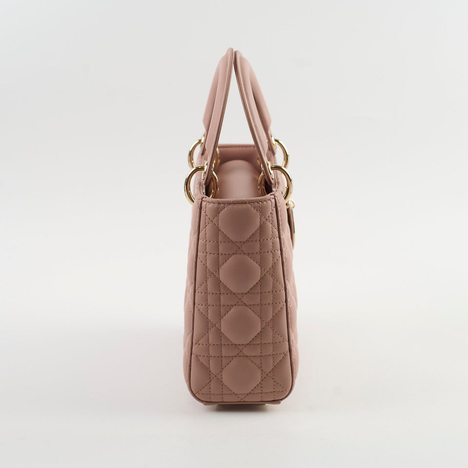 Christian Dior Small Lambskin ABC Lady Dior Pink