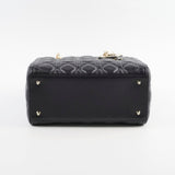 Christian Dior Medium Lambskin Lady Dior Black
