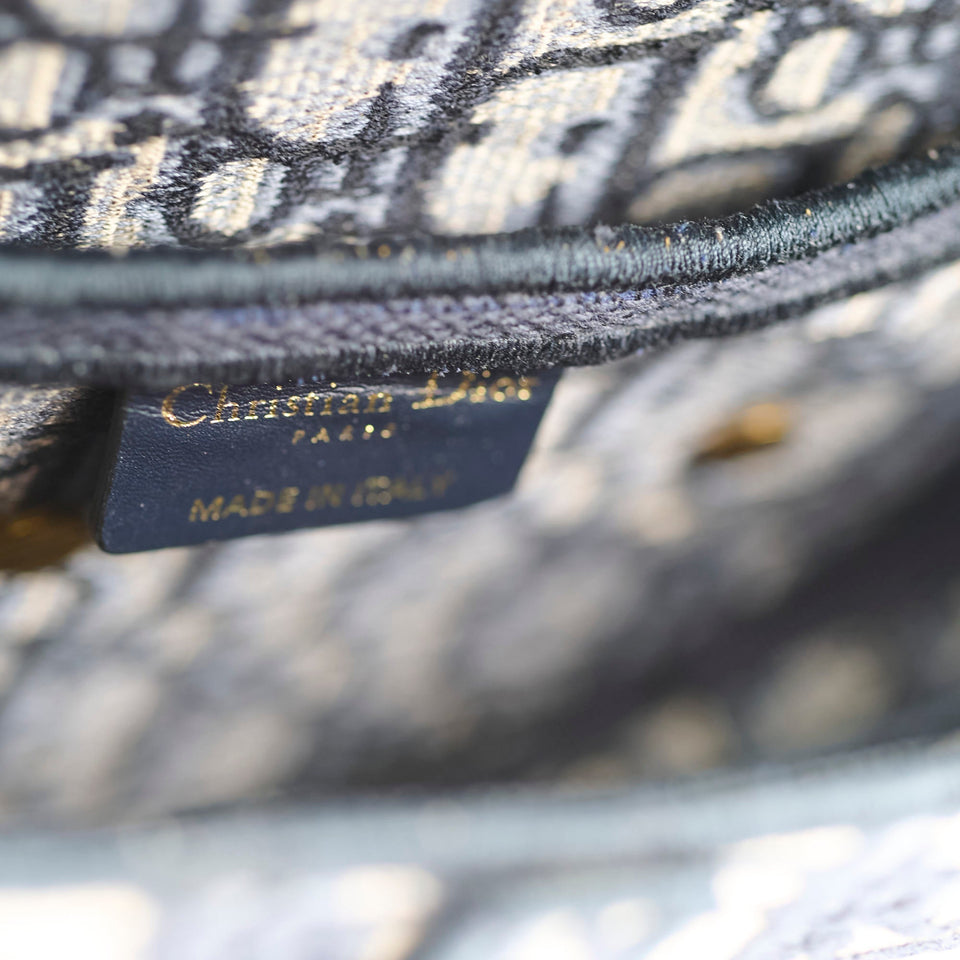 Christian Dior Oblique Saddle Bag Navy