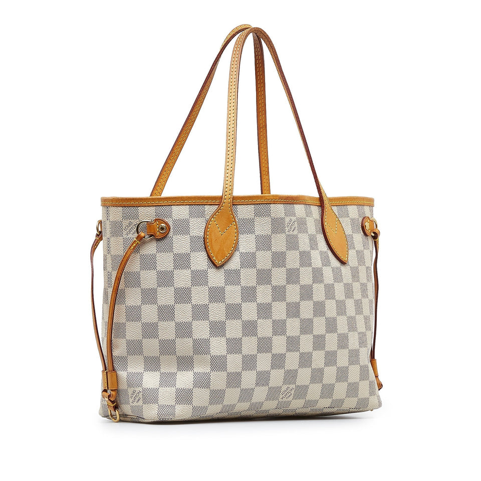 Louis Vuitton Damier Azur Neverfull PM Tote Bag