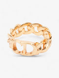 Christian Dior CD Icon Chain Link Ring Gold Base Metal Medium (60mm)