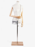 Diorama Wallet On Chain  Silver Patent Leather