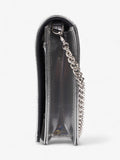 Diorama Wallet On Chain  Silver Patent Leather
