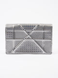 Diorama Wallet On Chain  Silver Patent Leather
