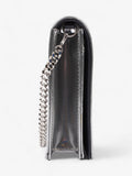 Diorama Wallet On Chain  Silver Patent Leather