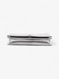Diorama Wallet On Chain  Silver Patent Leather