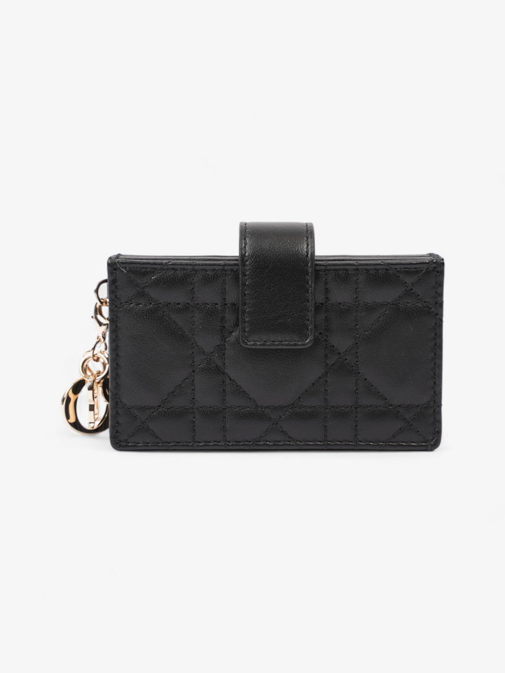 Christian Dior Lady Dior Jasmine  Holder Black Lambskin Leather