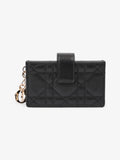 Christian Dior Lady Dior Jasmine  Holder Black Lambskin Leather