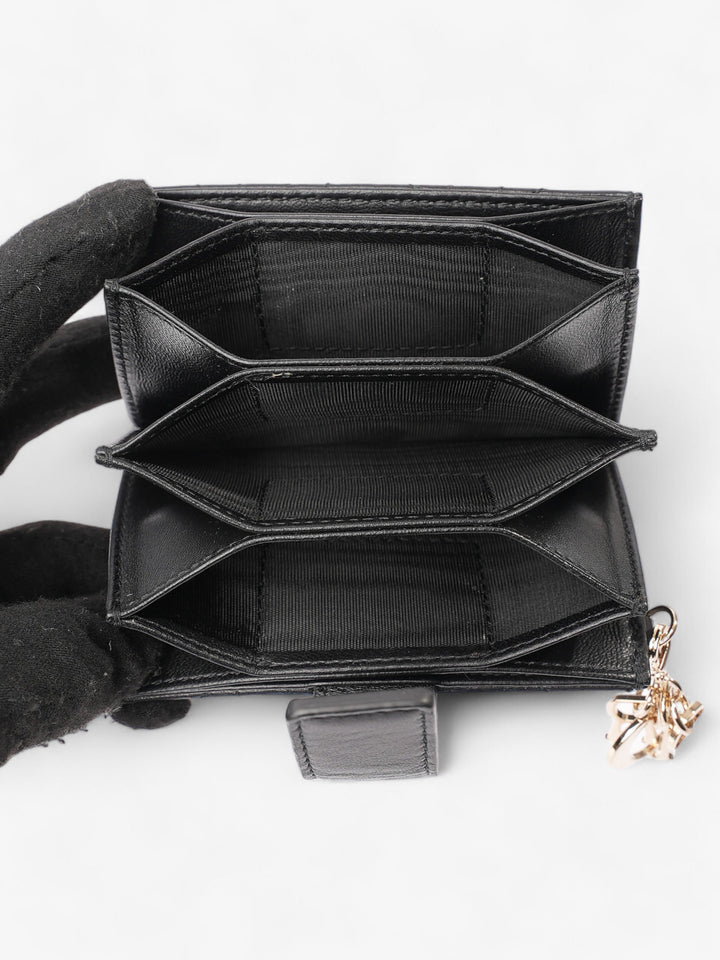 Christian Dior Lady Dior Jasmine  Holder Black Lambskin Leather