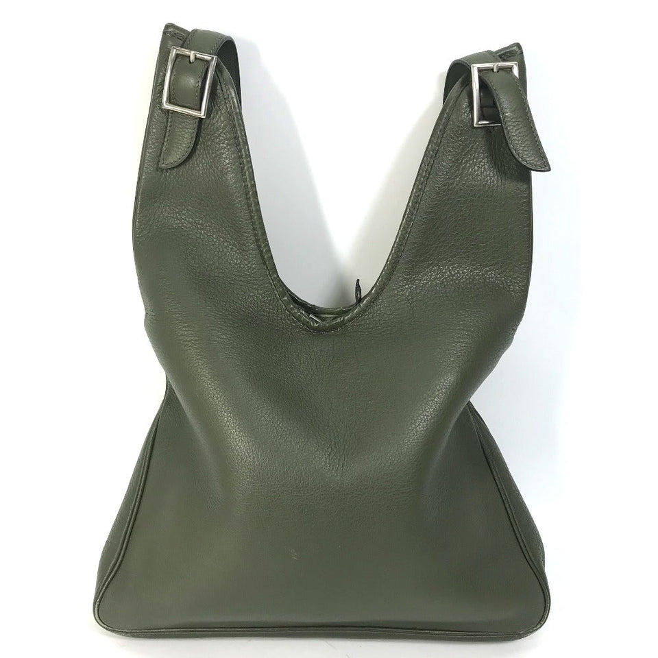 Hermes Shoulder Bag Fjord Khaki type Masai PM Women