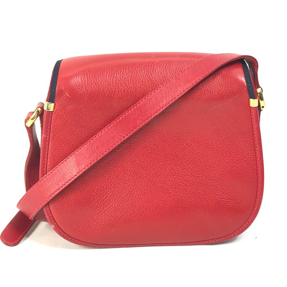 Gucci Shoulder Bag 007.261.0107 leather Red Old Gucci Interlocking G mens