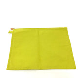 Hermes Pouch canvas Green type Large unisex(Unisex)