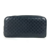 Gucci Long Wallet Purse 278635 leather black GG Micro Guccisima