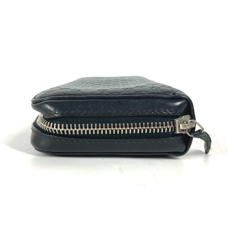 Gucci Long Wallet Purse 278635 leather black GG Micro Guccisima