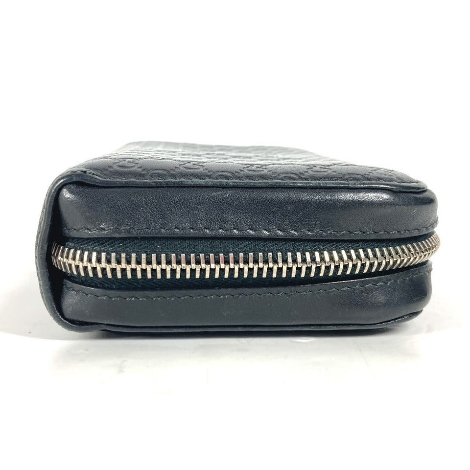 Gucci Long Wallet Purse 278635 leather black GG Micro Guccisima