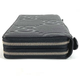 Gucci Long Wallet Purse 751760 leather black Jumbo GG Travel Document Case