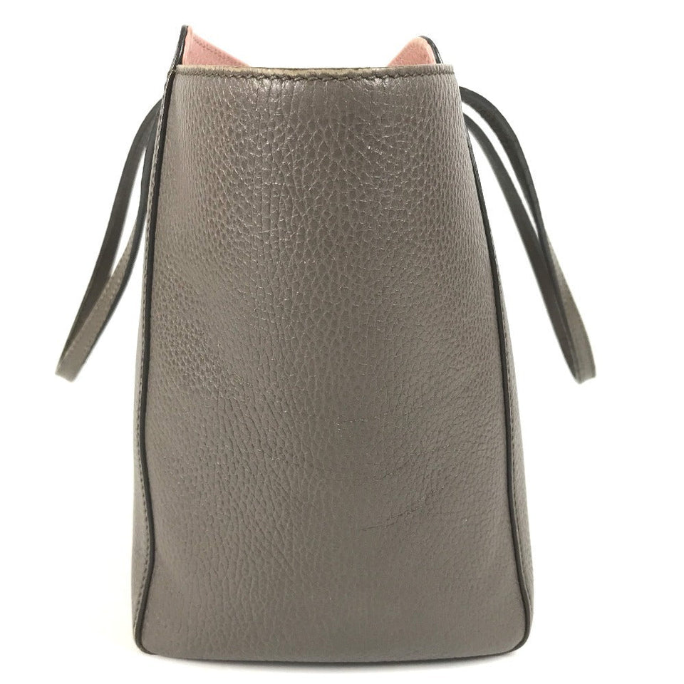 Gucci Shoulder Bag 354408 leather gray By color logo swing