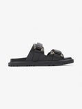 Christian Dior Dioract Sandals Black / Gold Leather EU 41 UK 8