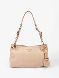 Prada Belted Zipped Beige Leather Medium