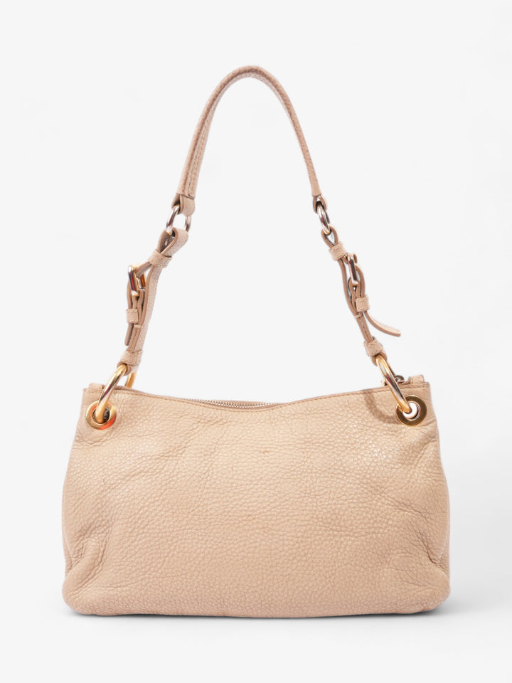 Prada Belted Zipped Beige Leather Medium