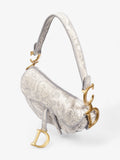 Christian Dior Saddle Bag Grey Oblique Cotton