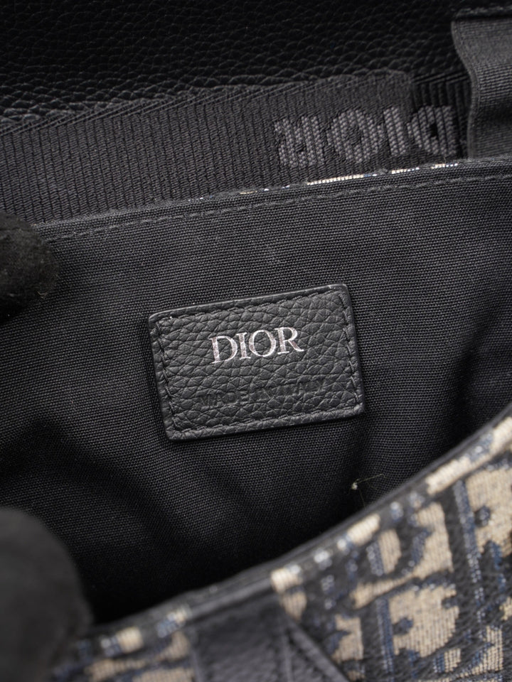 Christian Dior Saddle Homme Black Oblique Canvas