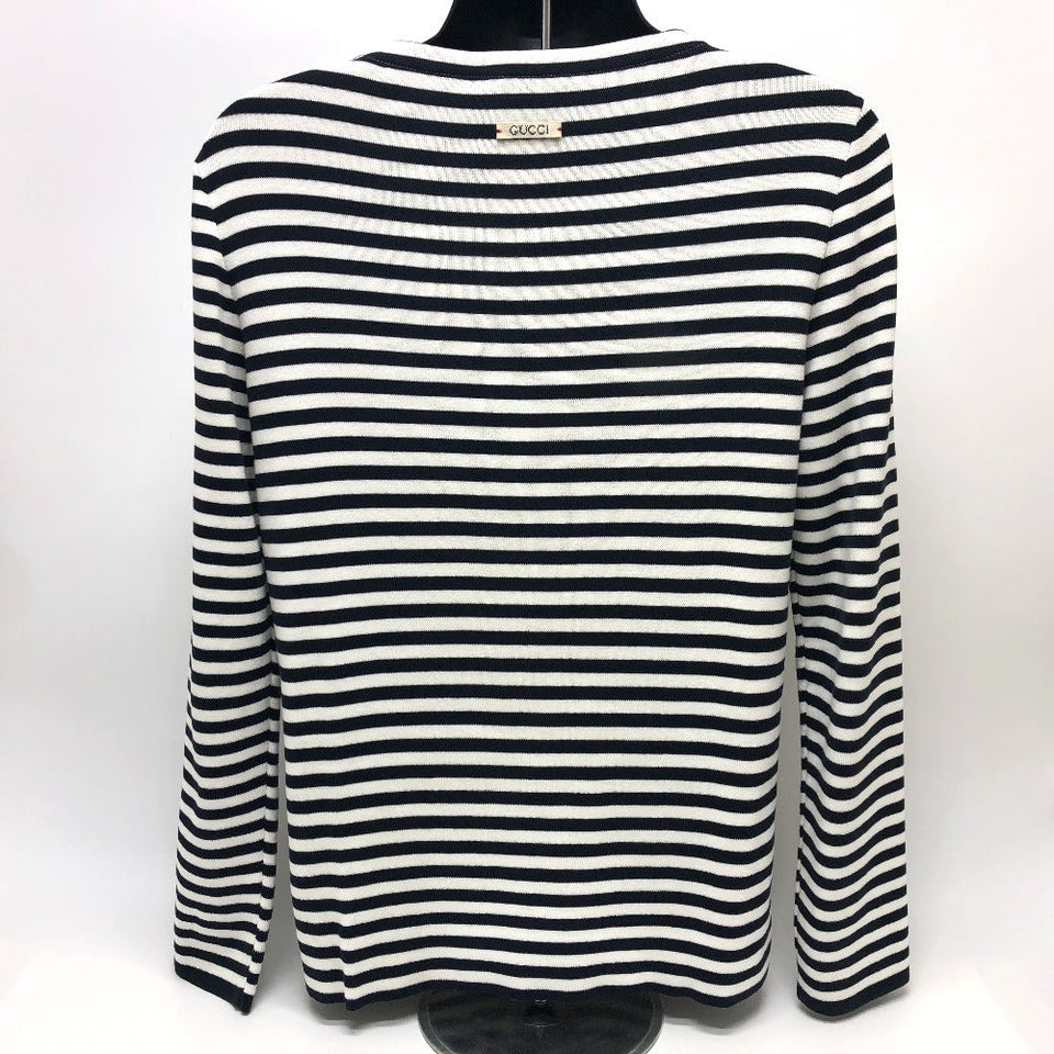 Gucci sweat 461177 cotton White x black tops Border octopus motif mens XS