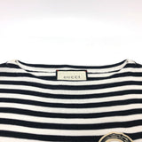Gucci sweat 461177 cotton White x black tops Border octopus motif mens XS