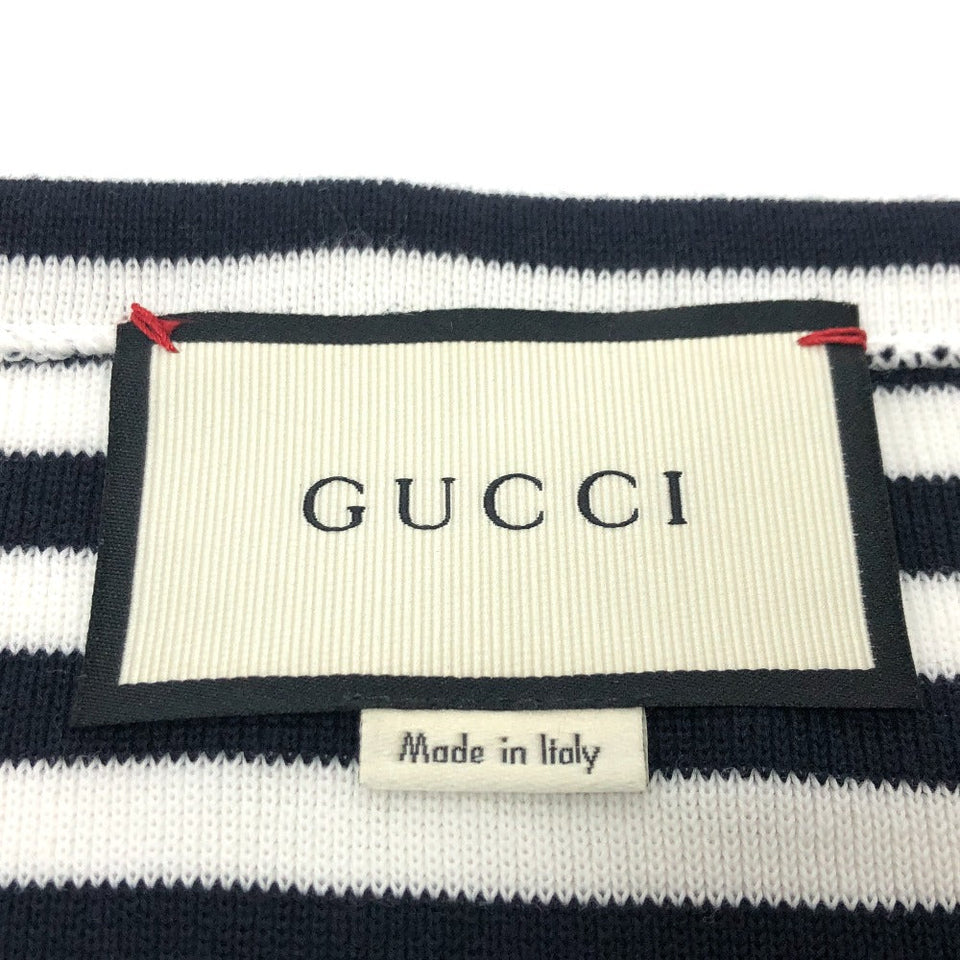 Gucci sweat 461177 cotton White x black tops Border octopus motif mens XS
