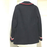 Gucci pea coat 451131 wool Navy By color Silvi Web Ribbon 48