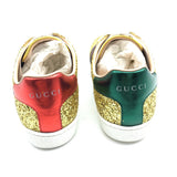 Gucci sneakers 475610 Glitter Canvas , Sequins Gold type Sherry line Women 36.5