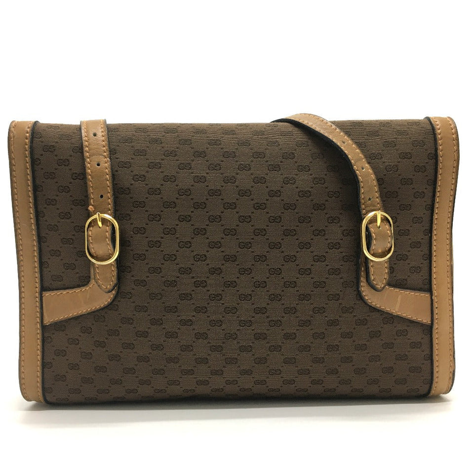 Gucci Shoulder Bag 067 GG canvas / leather Brown Micro GG Old Gucci