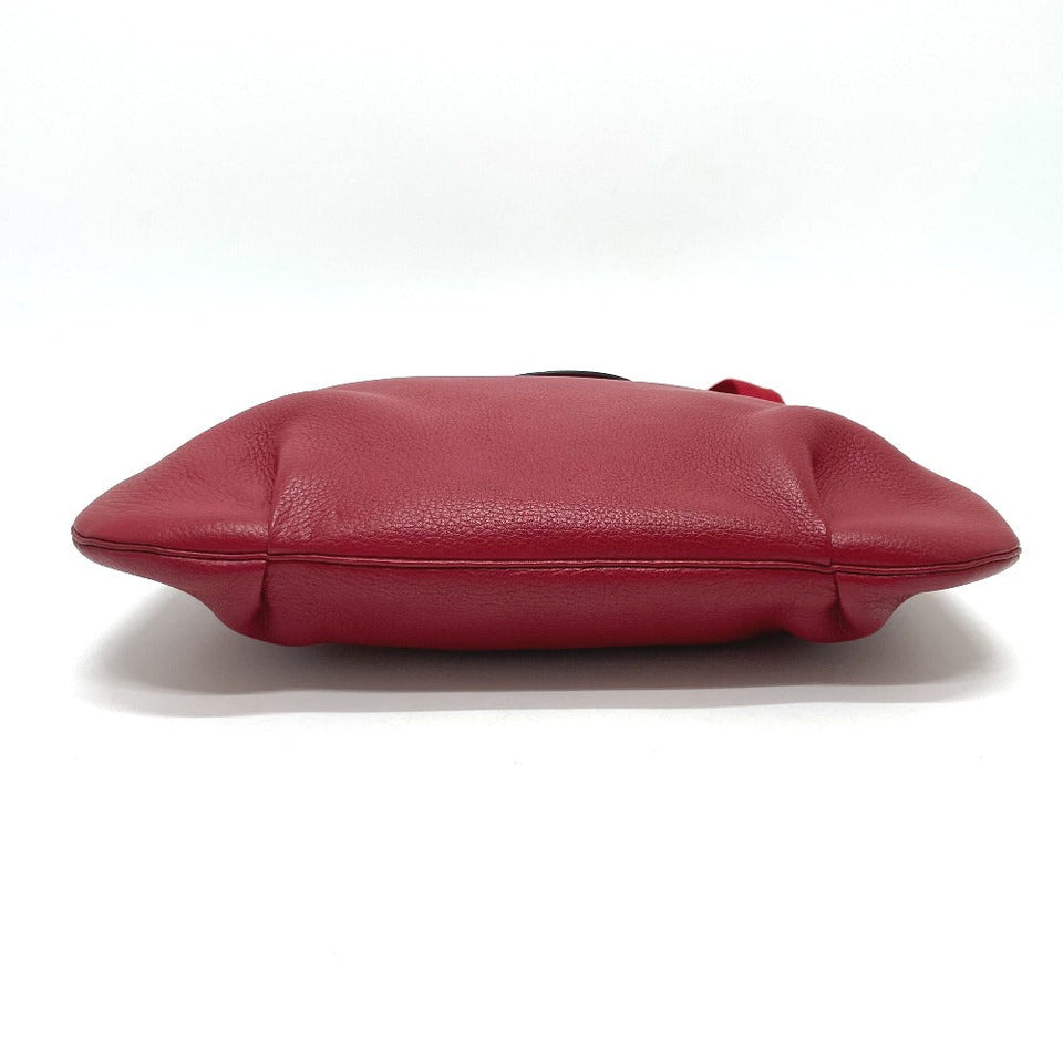 Hermes Shoulder Bag Taurillon Clemence Red Rodeo Women