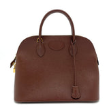 Hermes Handbag leather Brown Bored 35 Women