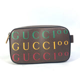 Gucci Sling bag 602695 leather Brown cross bag belt bag 100th anniversary logo
