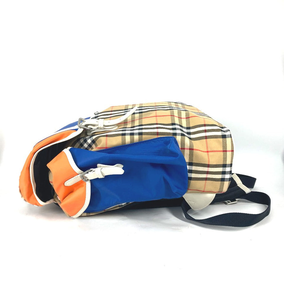 Burberry Backpack 4078448 Leather / canvas beige Bag check mens